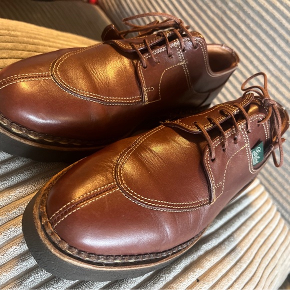 PARABOOT "Avignon" split-toe derby dress shoes - brown lily 3 1/2 4Z 074 98 R - Picture 4 of 16